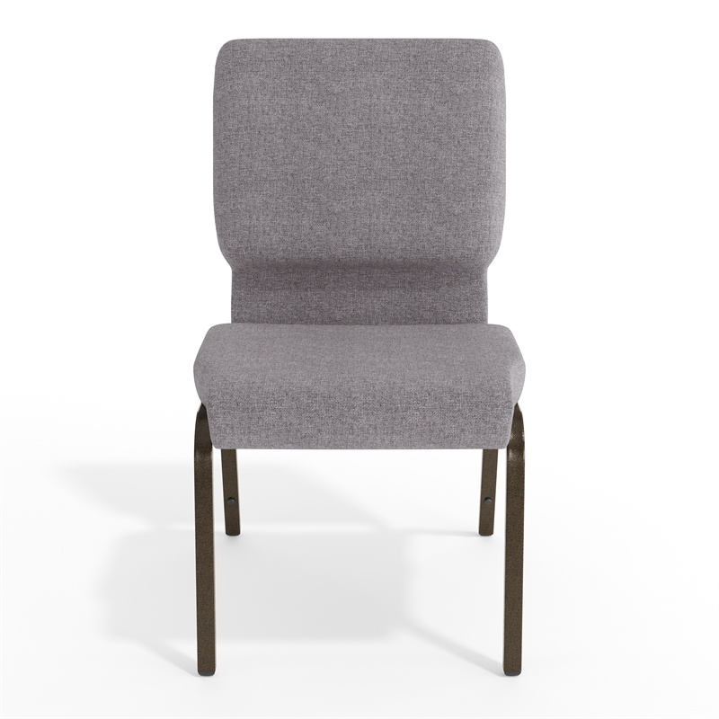 Flash Furniture Hercules Church Stacking Guest Chair in Gray