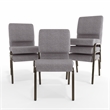 Flash Furniture Hercules Church Stacking Guest Chair in Gray