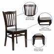 Flash Furniture Hercules Series Restaurant Dining Chair in Walnut
