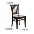 Flash Furniture Hercules Series Restaurant Dining Chair in Walnut
