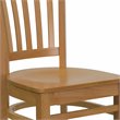 Flash Furniture Hercules Vertical Slat Back Restaurant Dining Chair