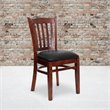 Flash Furniture Hercules Vertical Slat Back Dining Chair in Mahogany