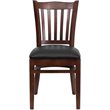 Flash Furniture Hercules Vertical Slat Back Dining Chair in Mahogany