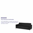 Flash Furniture Hercules Lacey Series Contemporary Sofa in Black