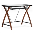 Flash Furniture Glass Keyboard Computer Desk In Clear Cherry