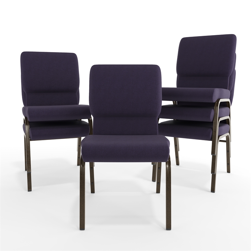 Flash Furniture Hercules Church Stacking Chair in Royal Purple