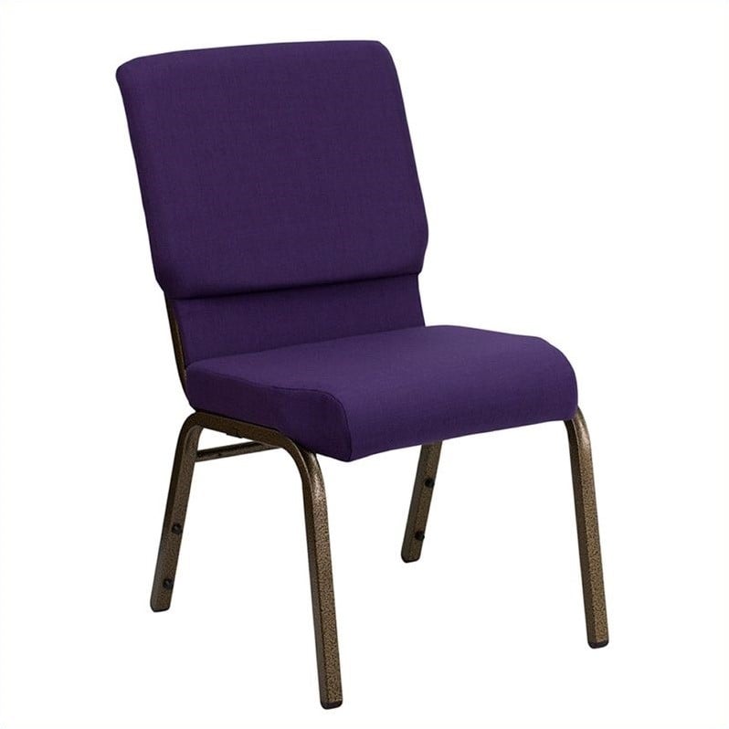 Flash Furniture Hercules Stacking Church Chair in Royal Purple
