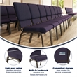 Flash Furniture Hercules Church Guest Chair in Royal Purple