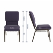 Flash Furniture Hercules Church Guest Chair in Royal Purple