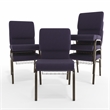 Flash Furniture Hercules Church Guest Chair in Royal Purple
