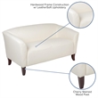 Flash Furniture Hercules Imperial Leather Loveseat in Ivory and Cherry