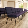 Flash Furniture Hercules Church Guest Chair in Royal Purple