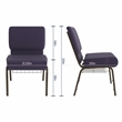 Flash Furniture Hercules Church Guest Chair in Royal Purple