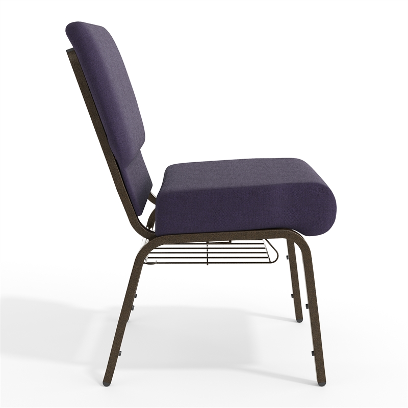 Flash Furniture Hercules Church Guest Chair in Royal Purple