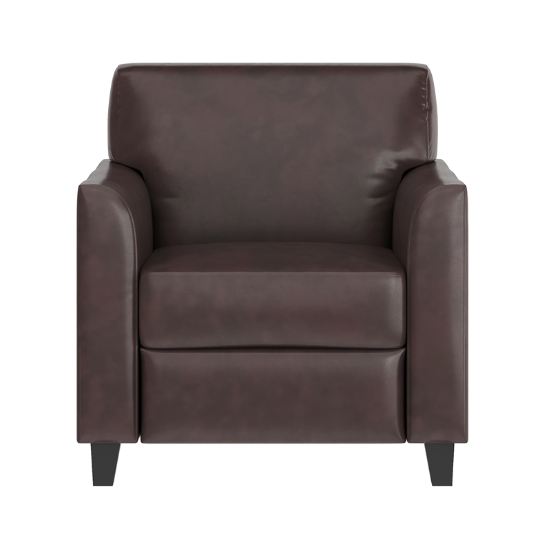 Flash Furniture Hercules Diplomat Leather Chair in Brown