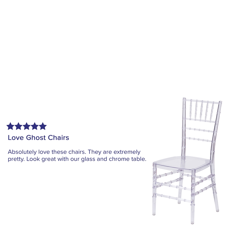 Flash Furniture Flash Elegance Stacking Chiavari Chair In Crystal Ice