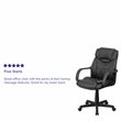 Flash Furniture Massaging Leather Executive Office Chair in Black