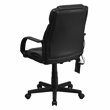 Flash Furniture Massaging Leather Executive Office Chair in Black