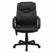Flash Furniture Massaging Leather Executive Office Chair in Black
