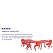 Flash Furniture 5 Piece Half Moon Activity Table Set in Red
