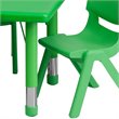 Flash Furniture 5 Piece Rectangular Activity Table Set in Green