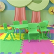 Flash Furniture 7 Piece Rectangular Activity Table Set in Green
