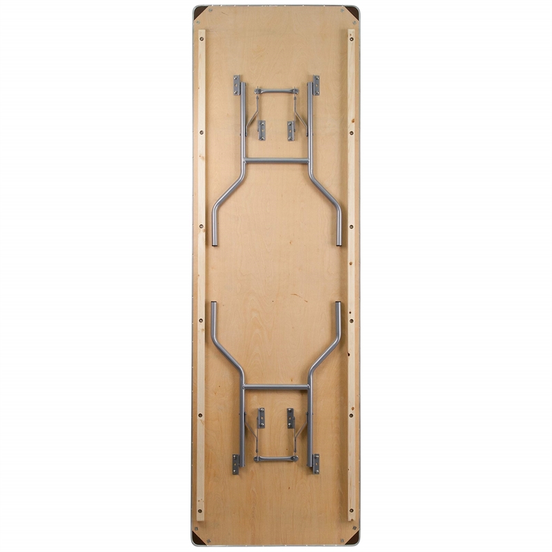 Flash Furniture Fielder 8-Foot Rectangular Birchwood Folding Table