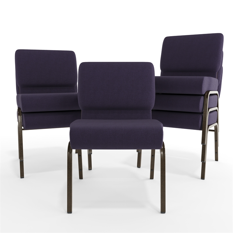 Flash Furniture Hercules Church Stacking Chair in Royal Purple