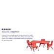 Flash Furniture 5 Piece Rectangular Activity Table Set in Red