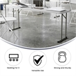 Flash Furniture Waterproof Plastic/Metal Folding Training Table in Granite White