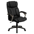 Flash Furniture High Back Folding Leather Office Chair in Black