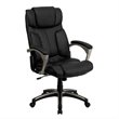 Flash Furniture High Back Folding Leather Office Chair in Black