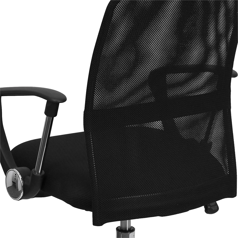 Flash Furniture Mid-Back Black Mesh Computer Office Chair with Chrome Base