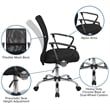 Flash Furniture Mid-Back Black Mesh Computer Office Chair with Chrome Base