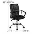 Flash Furniture Mid-Back Black Mesh Computer Office Chair with Chrome Base