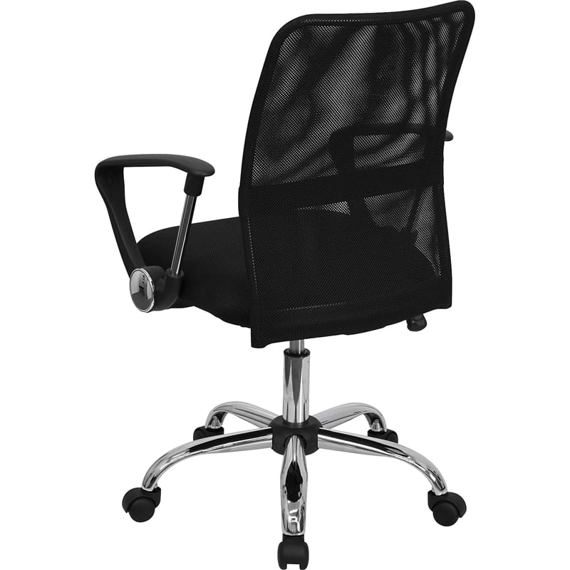 Flash Furniture Mid-Back Black Mesh Computer Office Chair with Chrome Base