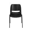Flash Furniture Hercules Ergonomic Shell Back Stacking Chair in Black