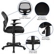 Flash Furniture Mid-Back Mesh Computer Office Chair in Black