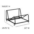 Flash Furniture Hercules High Density Stack Chair Dolly in Black