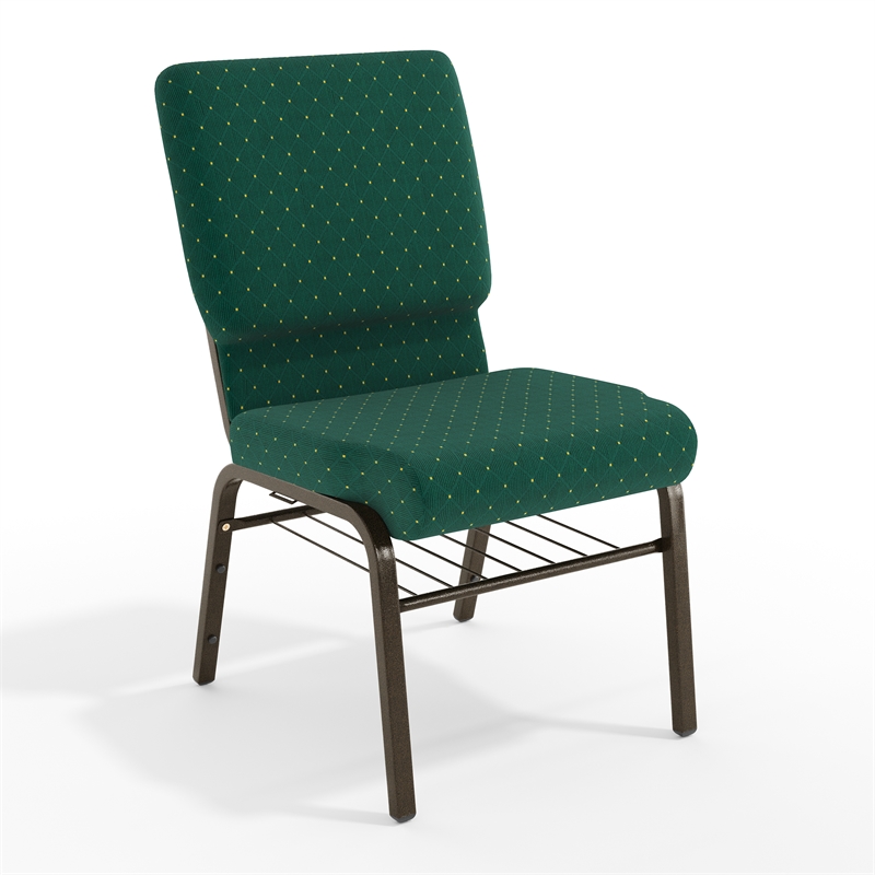 Flash Furniture Hercules Church Stacking Guest Chair in Green