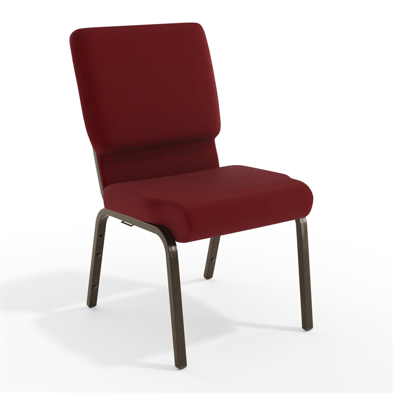 Flash Furniture Hercules Church Stacking Guest Chair in Burgundy