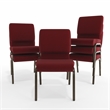 Flash Furniture Hercules Church Stacking Guest Chair in Burgundy