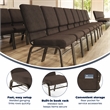 Flash Furniture Hercules Church Stacking Guest Chair in Brown