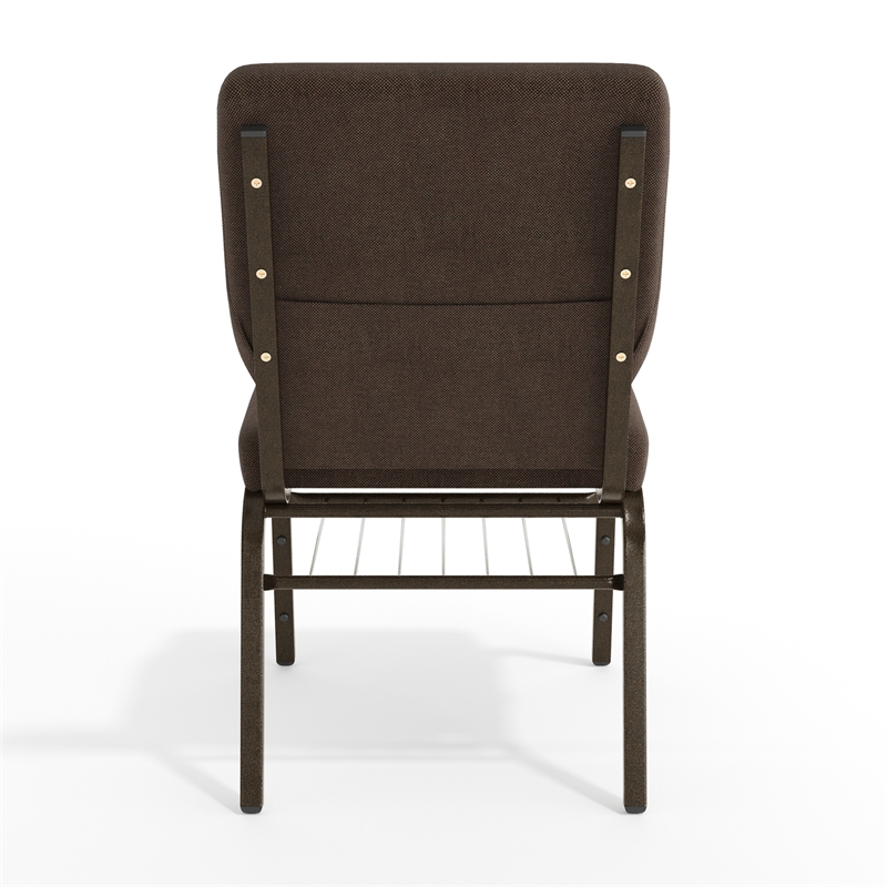 Flash Furniture Hercules Church Stacking Guest Chair in Brown