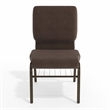 Flash Furniture Hercules Church Stacking Guest Chair in Brown
