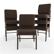 Flash Furniture Hercules Church Stacking Guest Chair in Brown