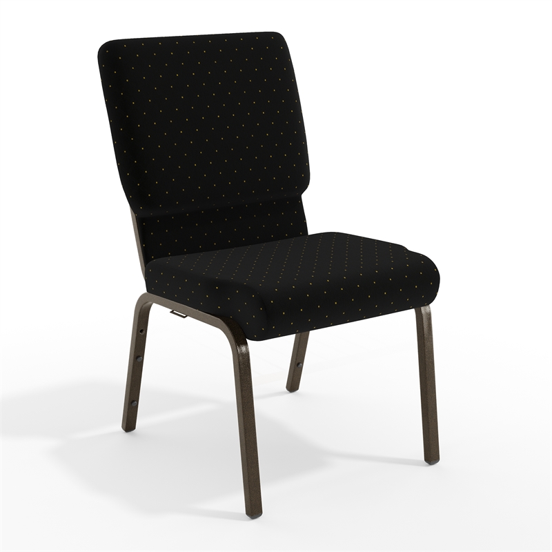 Flash Furniture Hercules Stacking Church Stacking Guest Chair in Black