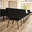Flash Furniture Hercules Stacking Church Stacking Guest Chair in Black