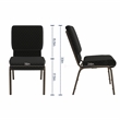 Flash Furniture Hercules Stacking Church Stacking Guest Chair in Black