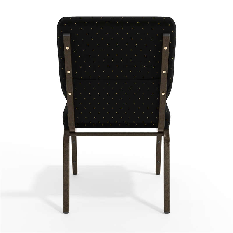 Flash Furniture Hercules Stacking Church Stacking Guest Chair in Black